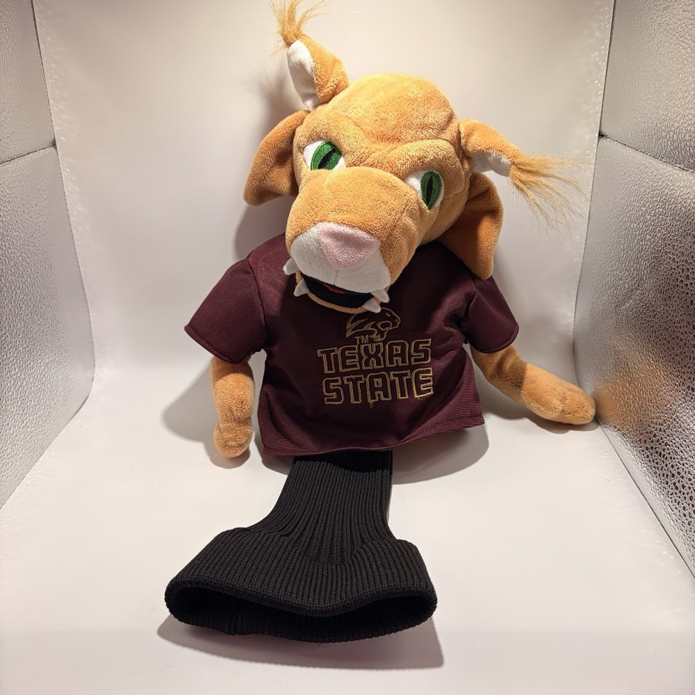Texas State Bobcats Mascot Plush Golf Club Headcover Driver NCAA Maroon
